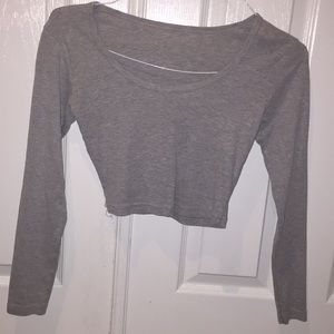 Long sleeve American Apparel crop top